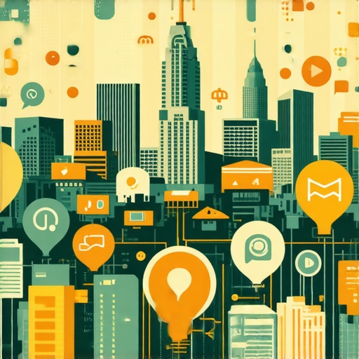 Austin Local SEO Landscape Austin city skyline with icons representing digital marketing and SEO