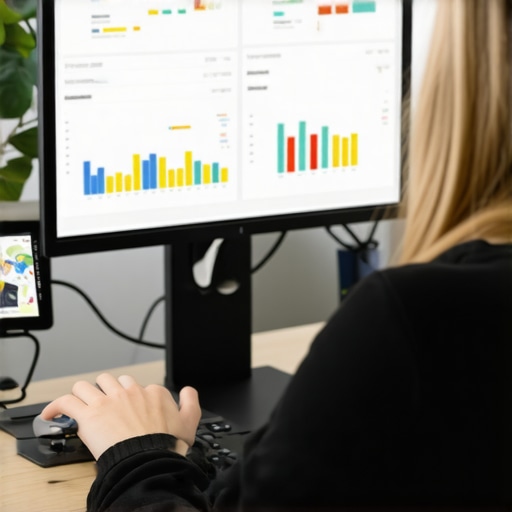 Person reviewing local SEO analytics on computer for ongoing optimization