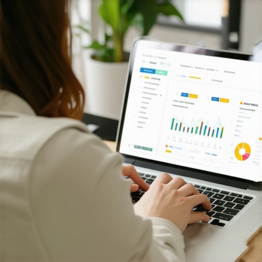 Person analyzing local SEO analytics on laptop for Austin business