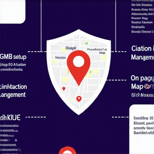 Infographic illustrating core steps in local SEO for Google Maps in Austin