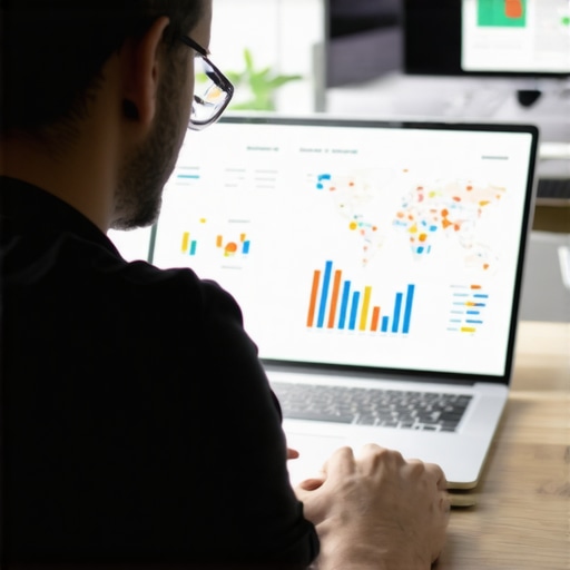 A person reviewing SEO analytics for Austin local business rankings.