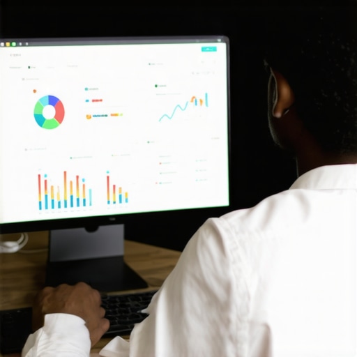Analyzing Local SEO Metrics for Austin Business Consultant reviewing local SEO performance on a laptop with charts and graphs