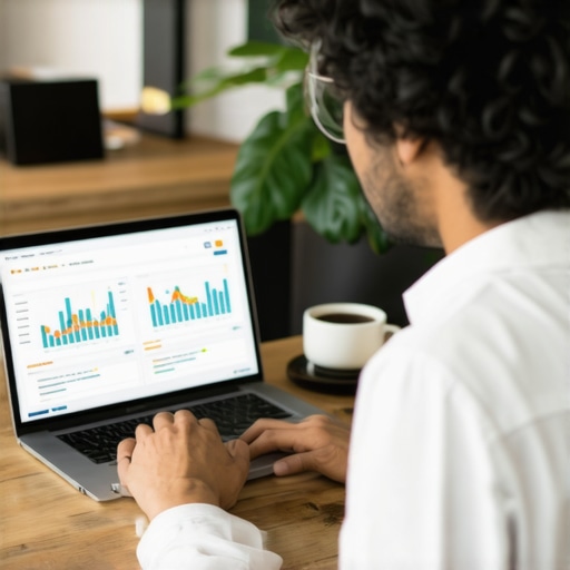 Business owner analyzing Austin local SEO performance on laptop