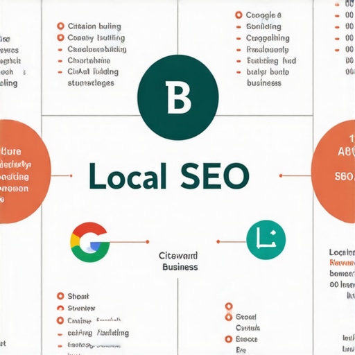 Infographic showing step-by-step local SEO tactics for Austin