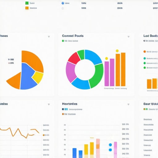 Seamless illustration of an SEO analytics dashboard displaying local search data for Austin
