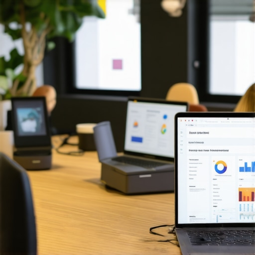 Team of digital marketers analyzing local SEO data on screens in an Austin office