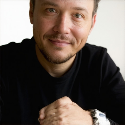 Business owner enhancing Google My Business profile with images and descriptions.