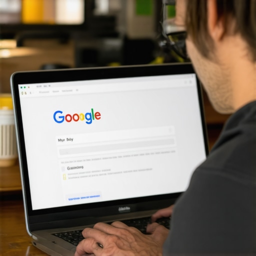 Austin business owner editing Google My Business profile on a computer.