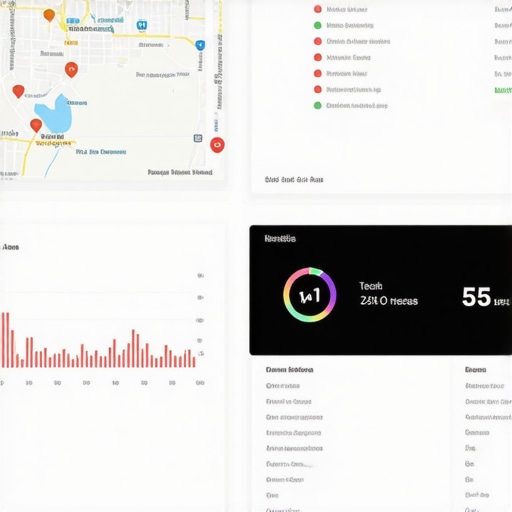 A detailed dashboard showing local search rankings, citations, and review metrics for Austin businesses.