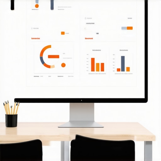 A workspace with multiple screens displaying local SEO analytics, emphasizing ongoing maintenance of SEO efforts.
